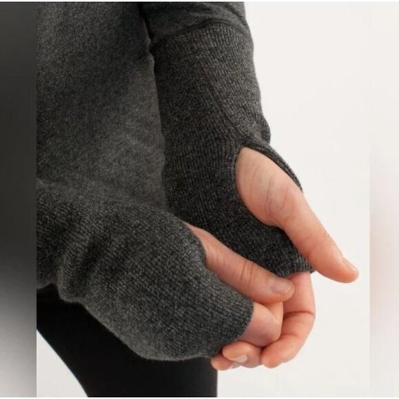 Lululemon Tea Lounge Charcoal Gray Long Sleeve Pullover Size 6 - Picture 4 of 7